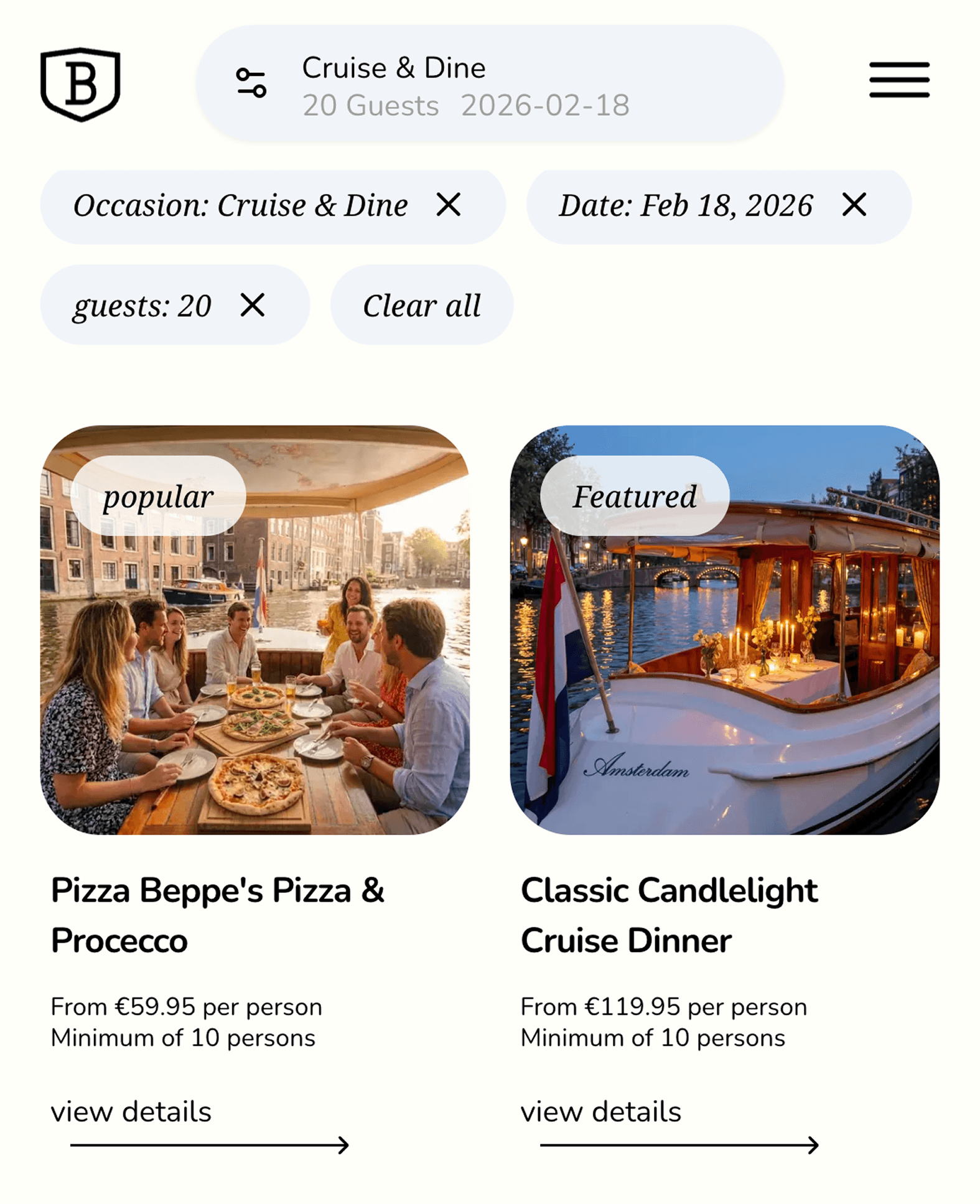 Amsterdam Boats — canal cruise booking website